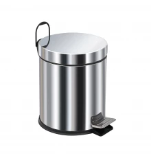 Ведро-контейнер для мусора с педалью 5 л, хром,  BERGES