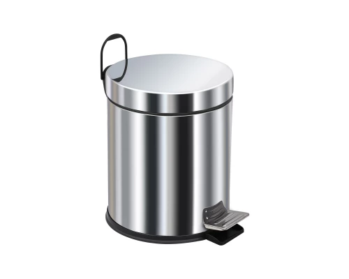Ведро-контейнер для мусора с педалью 5 л, хром,  BERGES