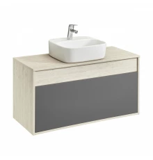 Тумба ЛОФТ УРБАН 100, серый графит, дуб орегон (под раковину MILA 40, MILA 35)