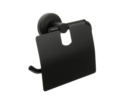 Бумагодержатель с крышкой черный FIXSEN Comfort Black (FX-86010)