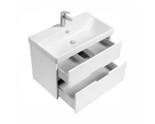 Тумба ОЛИВИЯ 80 подвесная, 2 ящ., белый матовый (под раковину АДРИАНА 80)