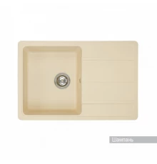 Мойка для кухни Аманда 780x510x211 мм, прямоуг. с крылом, шампань