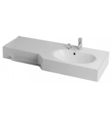 Раковина ОТЕЛЬ 2/1270, правая с навесами и диспенсором