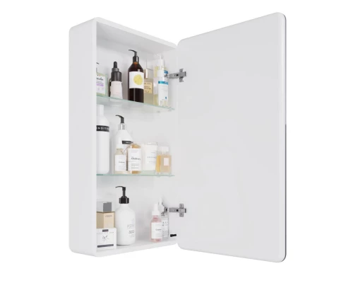 Шкаф зеркальный Lemark ELEMENT 45х80 см 1 дверный, петли справа, с подсветкой, с розеткой, цвет корп