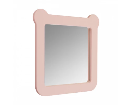 Зеркало КАСПЕР МИШКА, квадратное, розовый матовый