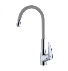 Linara Смеситель для кухни, гиб.излив 261мм, р/ОД, хром/серый, LM, LM0415C-Gray
