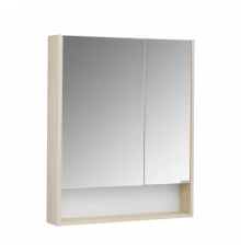 Зеркальный шкаф СКАНДИ 70, белый, дуб верона