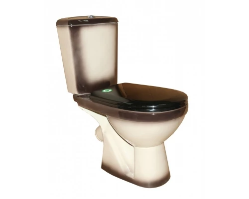 КОМФОРТ Унитаз-компакт (КОМФОРТ+) с арматурой, сиденьем, креплением, черный ROSA