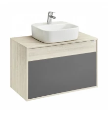 Тумба ЛОФТ УРБАН 80, серый графит, дуб орегон (под раковину MILA 35, MILA 40, ОДРИ 42)