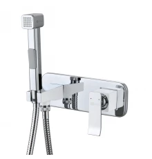 Contest Смеситель для биде, гигиен.душ на стену держ.на теле, р/ОД, хром/белый, LM, LM5819CW