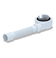 Сифон для душевого поддона  1 1/2**50, h 55 хром с гибкой тр. 375*40/50, ANI PLAST