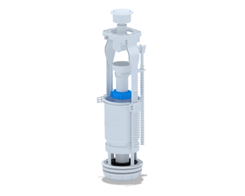 Арматура спускная эконом пластик белая кнопка, ANI PLAST