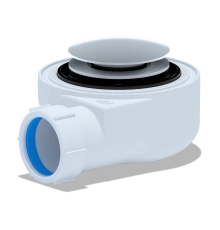 Сифон для душевого поддона 1 1/2*50 h=55mm, хром, клик-клак грибок, ANI PLAST