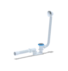 Сифон Ани для ванны клик-клак с выпуском и переливом с трубой 40/50 плоский ANI PLAST	