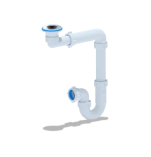 Сифон для умывальника 1 1/4 х 32,для смещенного прямоточного типа с нерж. решеткой 65мм, ANI PLAST