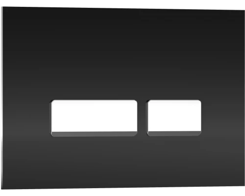 Кнопка смыва IBERICA BLANCA CRYSTAL-R стекло, черный глянцевый (IB.B022.001.001)