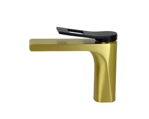 Смеситель на раковину Bronze de Luxe ELEMENT EL02GB матовое золото/черный