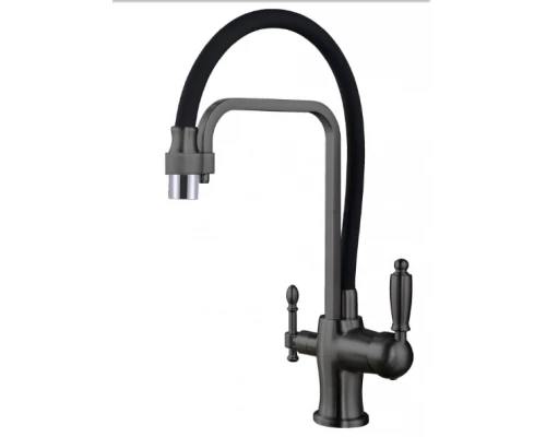 Смеситель для кухни под фильтр Kern 2084gun оружейный металл