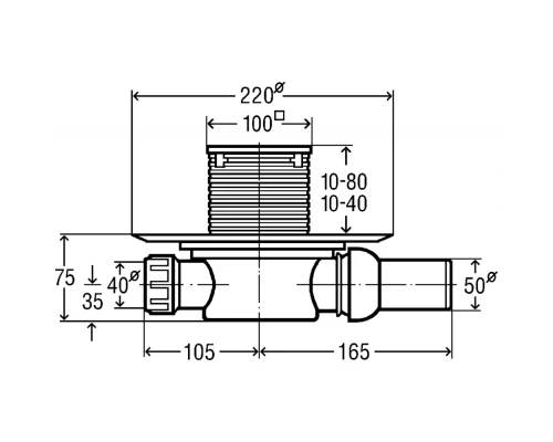 Душевой трап Viega Advantix 583217 хром матовый