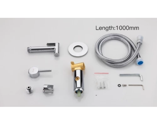 Смеситель для биде Frap F7505-2 с гигиеническим душем, латунь, хром