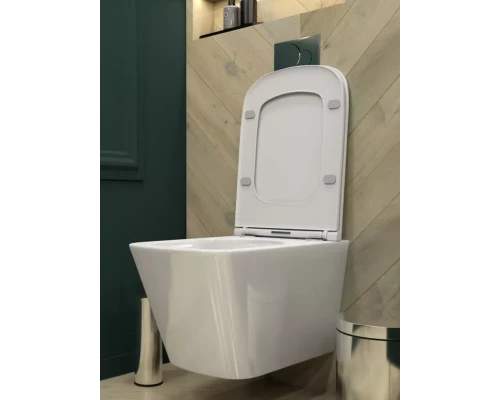 Унитаз подвесной торнадо ES.M Typhoon-SQ  40303ES-49 безободковый  сиденье микролифт