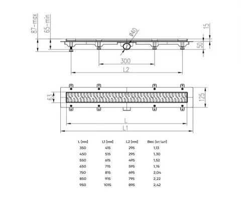 Душевой лоток Veconi Klasik N 650 V650KN