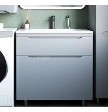 Тумба с раковиной Style Line Марелла 80 напольная, серая