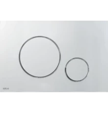 Кнопка смыва для унитаза AlcaPlast Thin THIN M770 пластик, цвет белый, глянцевый хром