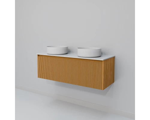 Тумба с раковной Art Decco Elizabeth AEL12W11D300, 120 см, белый дуб