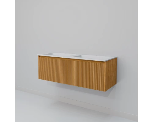 Тумба с раковной Art Decco Elizabeth AEL12W11D100, 120 см, белый дуб