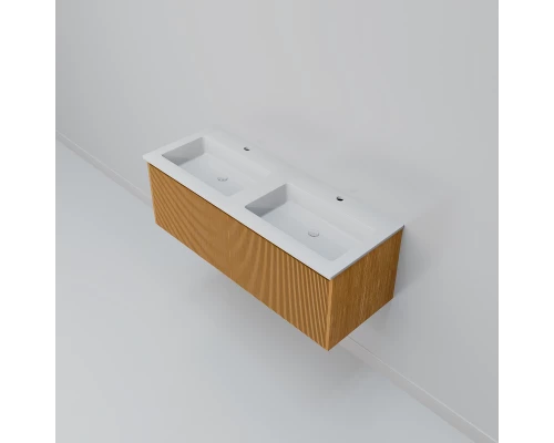 Тумба с раковной Art Decco Elizabeth AEL12W11D200, 120 см, белый дуб