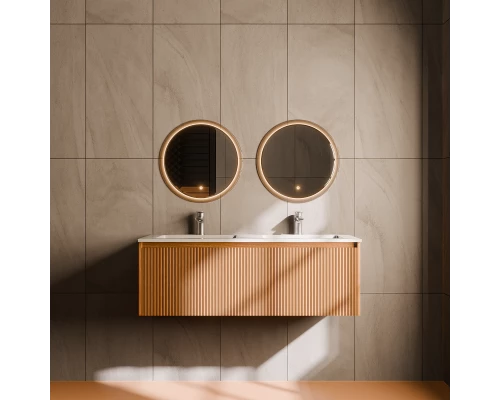 Тумба с раковной Art Decco Elizabeth AEL12W11D200, 120 см, белый дуб