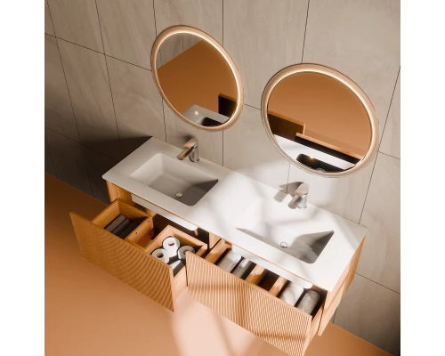 Комплект мебели Art Decco Elizabeth AEL14W11D2MF, 140 см, белый дуб