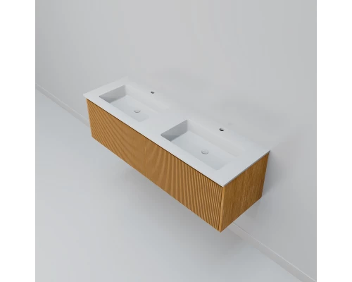 Тумба с раковиной Art Decco Elizabeth AEL14W11D100, 140 см, белый дуб