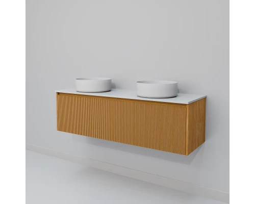 Тумба с раковиной Art Decco Elizabeth AEL14W11D300, 140 см, белый дуб