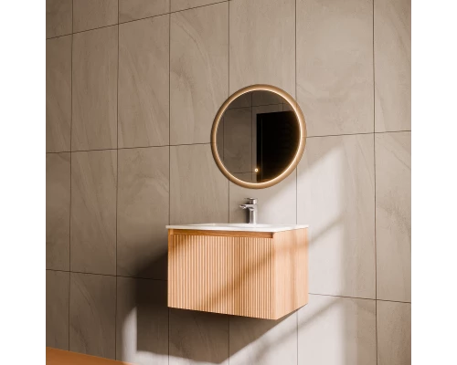 Тумба с раковиной Art Decco Elizabeth AEL06W11S100, 60 см, белый дуб