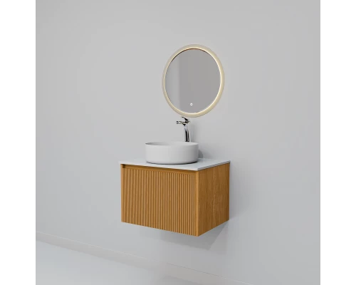 Тумба с раковиной Art Decco Elizabeth AEL06W11S300, 60 см, белый дуб