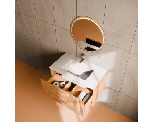 Комплект мебели Art Decco Elizabeth AEL08W11S2M0, 80 см, белый дуб