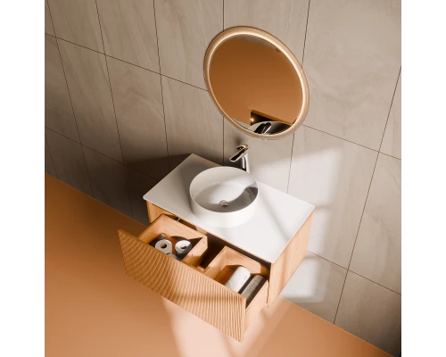 Комплект мебели Art Decco Elizabeth AEL08W11S3MF, 80 см, белый дуб