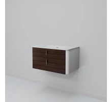 Тумба с раковиной Art Decco Gabriella AGB08W24S100, 80 см, черный орех/белый