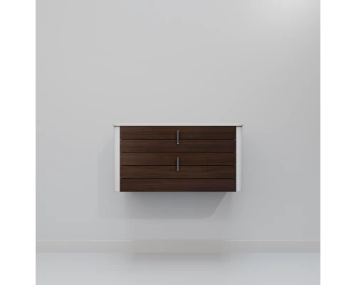 Тумба с раковиной Art Decco Gabriella AGB08W24S100, 80 см, черный орех/белый