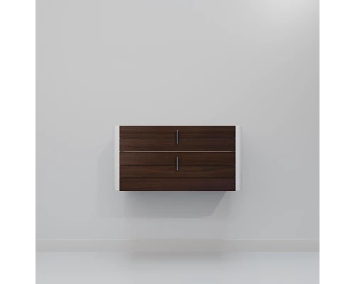 Тумба с раковиной Art Decco Gabriella AGB08W24S100, 80 см, черный орех/белый