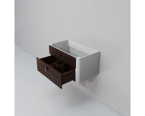 Тумба с раковиной Art Decco Gabriella AGB08W24S100, 80 см, черный орех/белый