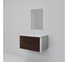 Комплект мебели Art Decco Gabriella AGB08W24S1M0, 80 см, черный орех/белый