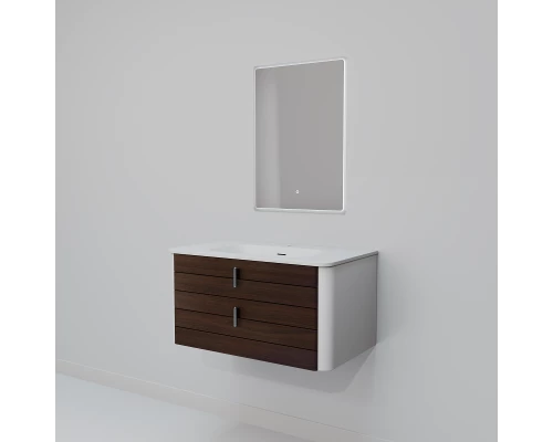 Комплект мебели Art Decco Gabriella AGB08W24S1M0, 80 см, черный орех/белый