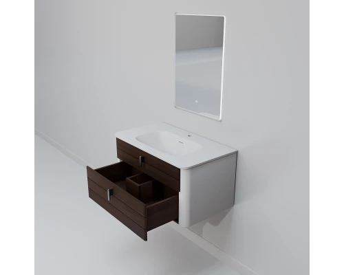 Комплект мебели Art Decco Gabriella AGB08W24S1M0, 80 см, черный орех/белый