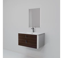 Комплект мебели Art Decco Gabriella AGB08W24S1MF, 80 см, черный орех/белый