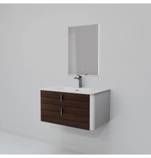 Комплект мебели Art Decco Gabriella AGB08W24S1MF, 80 см, черный орех/белый