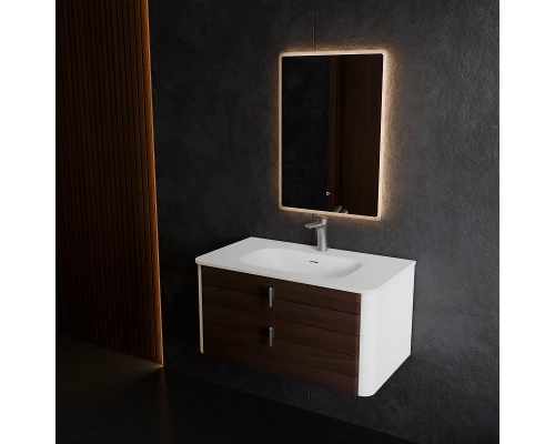 Комплект мебели Art Decco Gabriella AGB08W24S1MF, 80 см, черный орех/белый