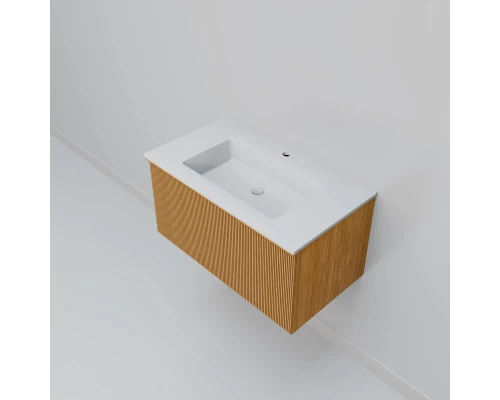 Тумба с раковиной Art Decco Andy AAN08W11S100, 80 см, белый дуб